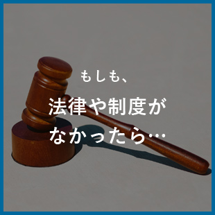 もしも、法律や制度がなかったら…